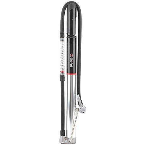 Bike Pump : Zefal RG01 Profil Mini Mini Floor Pump, Inline Gauge, 10 bar / 145 psi, 215 g - Silver / Black