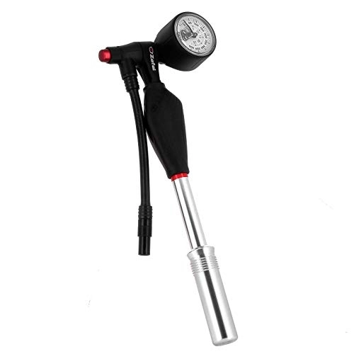 Bike Pump : Zefal Z Shock Aluminium Shock Pump, 25 bar / 360 psi, 235 g- Silver / Black