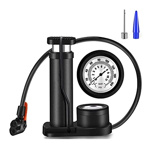 Bike Pump : ZHANGQI jiejie store 160PSI Bike Pump Mini Portable Bicycle Foot Pump With Pressure Gauge Accessories Fit Fot Presta&Schrader Valve Bicycle Air Pump Easy to use and operate, Made mater