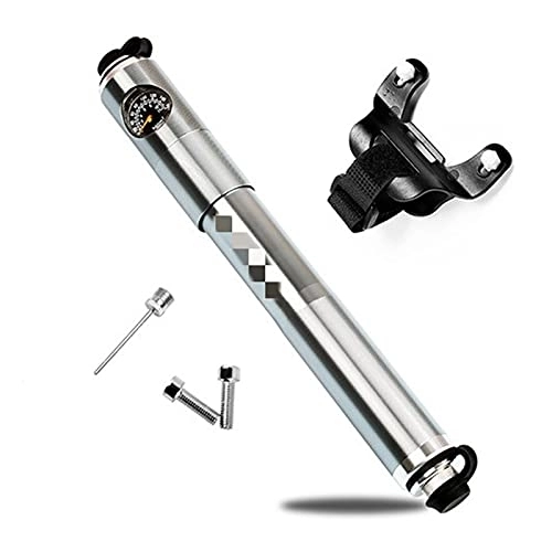 Bike Pump : ZHANGQI jiejie store Mini Bike Hand Pump With Gauge 160 PSI Aluminium Alloy Air Tire Inflator Presta Schrader Valve Cycling Bicycle Pump Easy to use and operate, Made mater