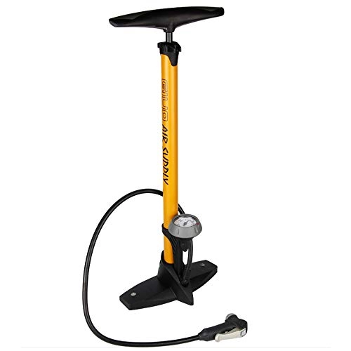 Bike Pump : ZHIPENG Bicycle Pump, Portable Aluminum Alloy Floor-Standing Bicycle Air Pump 160PSI for Mountain Bike Basketball - Bicycle Accessories