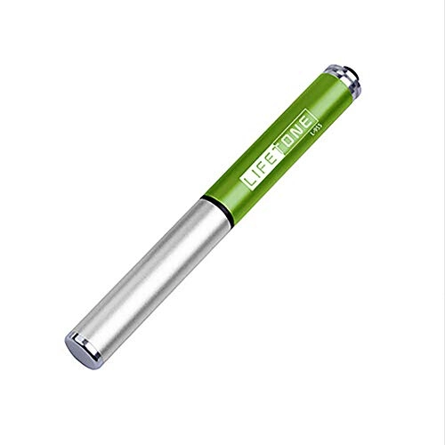Bike Pump : ZHIPENG Bicycle Pump, Portable Mini Aluminum Alloy 120 PSI Pressure Bicycle Inflator for Outdoor Mountain Bike Basketball - Bicycle Accessories, Green