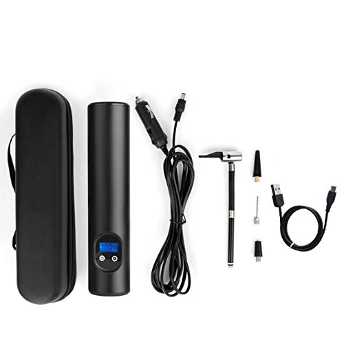Bike Pump : Zinniaya Portable Usb Interface Inflatable Pump Air Compressor With Lcd Display For Car Bicycle Tires Balls Swimming Rings