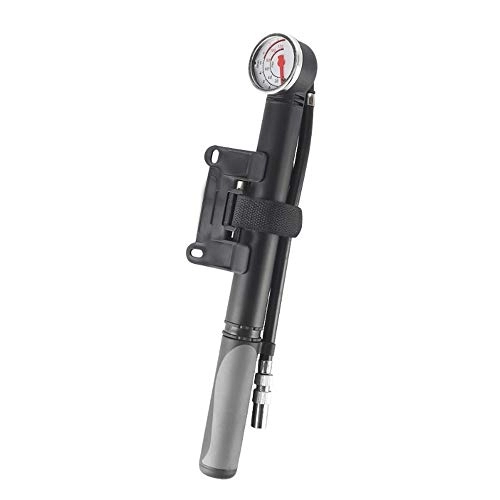 Bike Pump : ZLGYH Lightweight Bicycle Pump, Mini Bike Pump with Accurate Pressure Gauge, Ergonomic Hand Pump for Compatible Presta and Schrader Valve