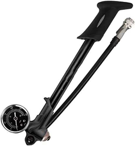 Bike Pump : ZRKJ-jl 300PSI Front Fork and Front Suspension Pump Gauge High Pressure Shock Pump Lever Lock Valve Bicycle Air Shock Pump (Color : Black) (Color : Black) (Color : Black)