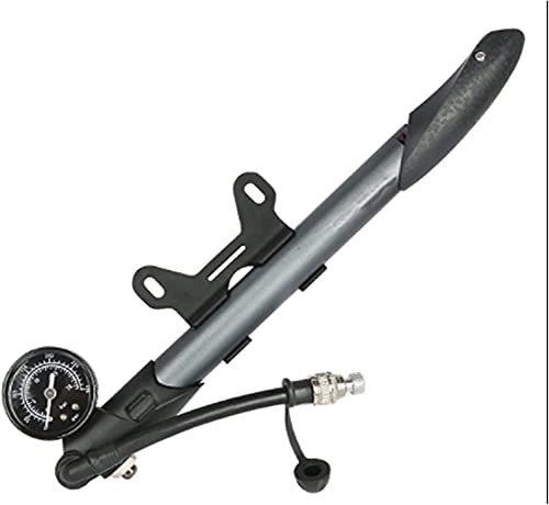 Bike Pump : ZRKJ-jl GS-41P 300psi Bicycle Tire Pump Road Bike Cycling T Handle Fixed Gauge Tyre Inflator MTB Fork Air Pump (Color : Black) (Color : Black) (Color : Titanium)
