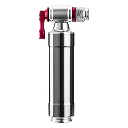 Bike Pump : ZXCCQ CO2 Inflator with Cartridge Storage Canister Quick, Easy and Safe - For Presta and Schrader - Bicycle Tyre Pump For Road and Mountain Bikes - No CO2 Cartridges Included