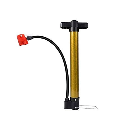 Bike Pump : Zyyqt Bicycle Pump, Portable Aluminum Alloy Tire Circulation Air Pump, Suitable for Outdoor Bicycle Foot Pump (Color : Gold)