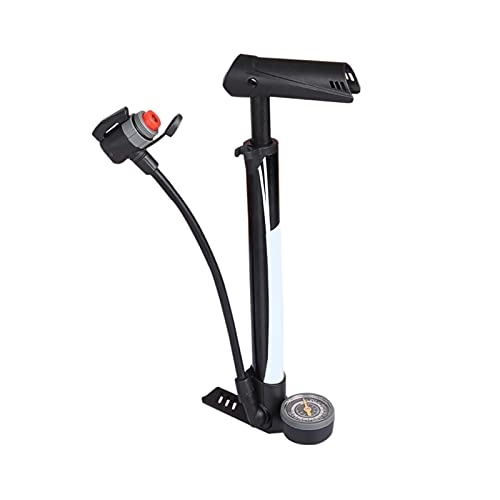 Bike Pump : ZZHH Air Pump Bike Pump Foldable Foot Pump 120PSI High-Pressure Bike Air Shock Pump Adjustable MTB Mountain Bicycle Bike Accessories (Color : Black)
