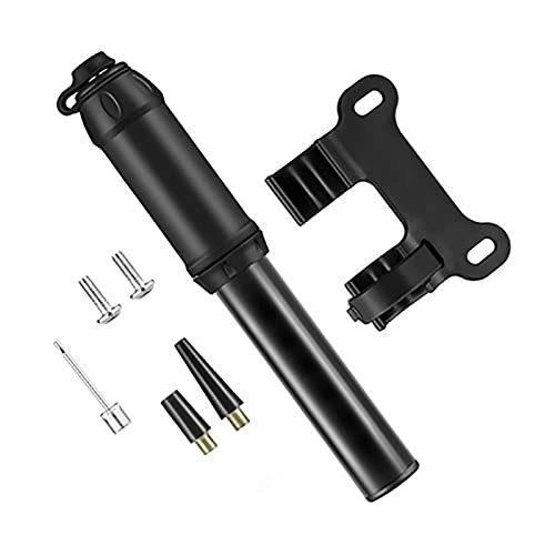 Bike Pump : ZZHH Bicycle Pump Hand Pump Portable Inflatable Tube Beauty Mouth Method Mouth Household Pump Riding Accessories (Color : BLACK)