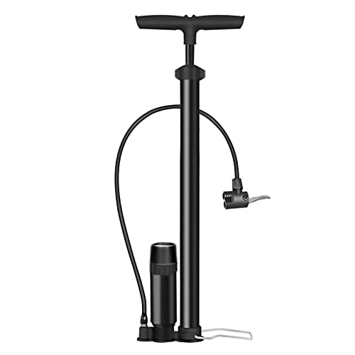 Bike Pump : ZZHH Bike Pump High Pressure Portable Mountain Bike Electric Bike Motorcycle Car Basketball Inflator Bicycle Accessories (Color : Black)