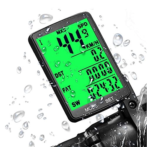 Cycling Computer : 2.8 inch bicycle computer, wireless wired bicycle computer, rainproof speedometer, odometer stopwatch, bicycle accessories 2.0 inch option (Color : PT0912)