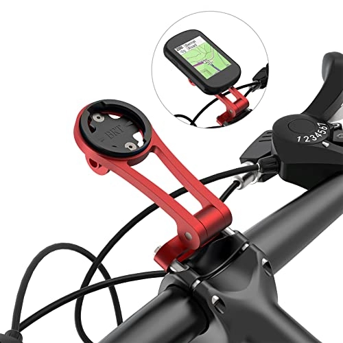 Cycling Computer : Adjustable Out-Front Extended Mount, Bike Computer Combo Extended Mount for Garmin, Wahoo, Cateye, Bryton.Includes Bicycle Phone Mount and Flashlight Clip (Red)