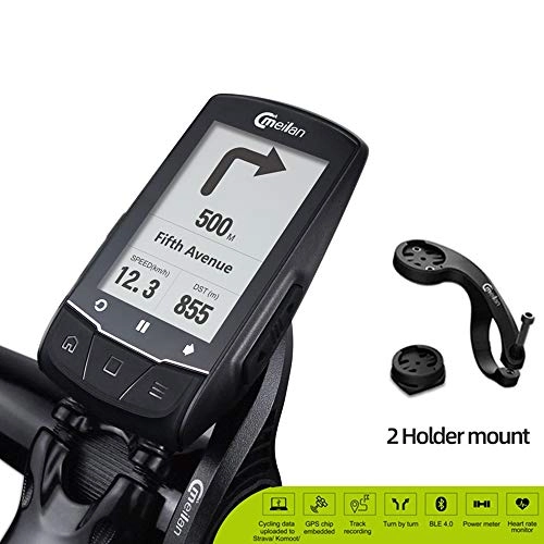 Cycling Computer : AJL Wireless GPS bicycle computer real-time navigation odometer speedometer（58 function）, outdoor waterproof backlit LCD Bluetooth&ANT+ bike computer