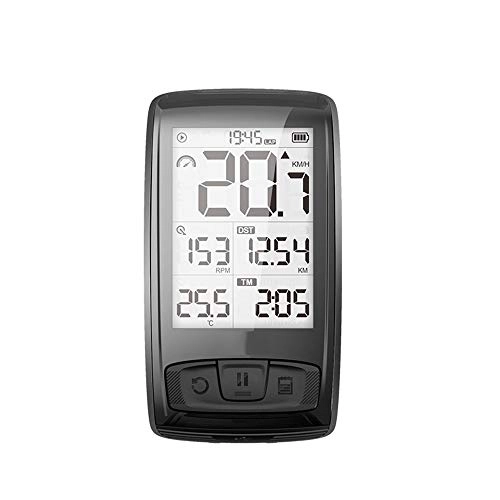 Cycling Computer : ALICED Cycle Computer, Wireless Bike Computer 2.5 Inch Big Display Area Screen White Color Back Light Well Display Effect under The Sun Waterproof