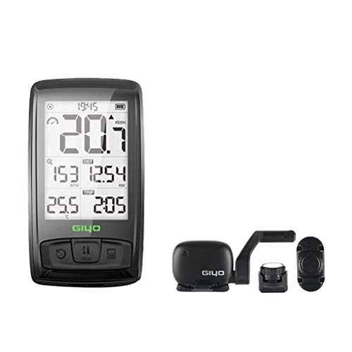 Cycling Computer : Amosfun 1Pc USB Rechargeable Tachometer Wireless Back Light Single Bike Speedometer Display for Cycling (Black)