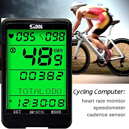 Cycling Computer : ARCELI SD 577C Bike Speedometer Wireless Heart Rate Cadence Monitor Stopwatch Bicycle Computer Cycling Odometer Accessories