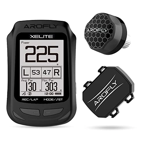Cycling Computer : AROFLY X-Elite A1 (Deluxe Model) - The Smallest and Most Affordable Power Meter, with Exclusive GPS Computer, Strava Compatible.