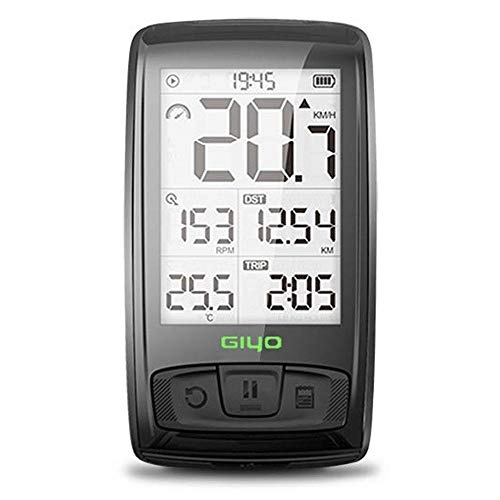 Cycling Computer : AUOKER GIYO Bike Speedometer and Odometer, Waterproof Wireless Bicycle Computer with LCD Backlight - Multi Functions, IPX5, 800mAh, 2.4 Inch, 17 Set Cadence for Mountain Bike Road Bike and Other Bike