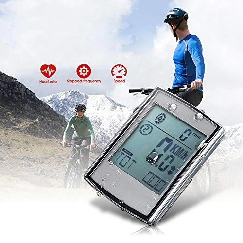 Cycling Computer : AXDNH Cycling Computer, 3-in-1 Bicycle Odometer Mountain Road Cycling Bicycle Computer Waterproof Automatic Wake-up Heart Rate Monitoring (Wireless)