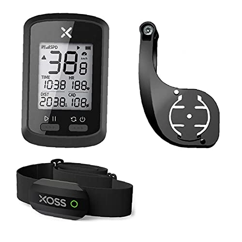 Cycling Computer : Bicycle Computer, G+ Wireless Speedometer Odometer Cycling Tracker Waterproof Bike English Code Table with Mount Extended Bracket Cadence Heart Rate