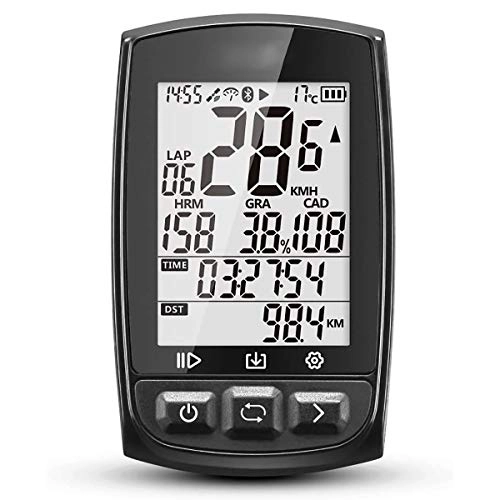 Cycling Computer : Bicycle Computer, GPS Cycling Computer, Waterproof Wireless Cycle Computer, with ANT+ Function, Suitable for All Bicycles, Black