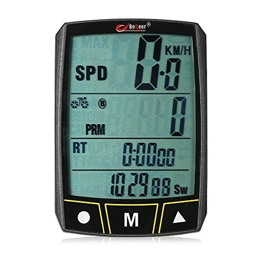 Cycling Computer : Bicycle Computer Wireless / Wired LED Backlight Bicycle Computer Waterproof Bicycle Stopwatch Sensor with LCD Display for Hiking Climbing (Size: Wired, Colour: Black)