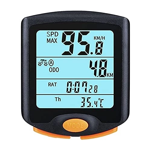 Cycling Computer : Bike Computer GPS Speedometer Cycling Odometer Multi Function Waterproof Bike Computer 4 Line Display with Backlight Portable for Outdoor
