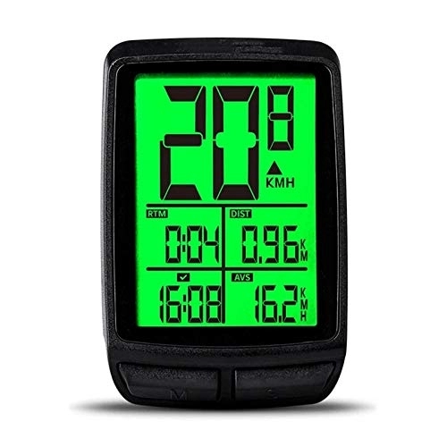 Cycling Computer : Bike Computer Waterproof Bicycle Computer Wireless MTB Bike Cycling Odometer Stopwatch Speedometer with LED Backlight for Bicycle Enthusiasts (Color : Black Size : ONE Size) jiangzhongpeng