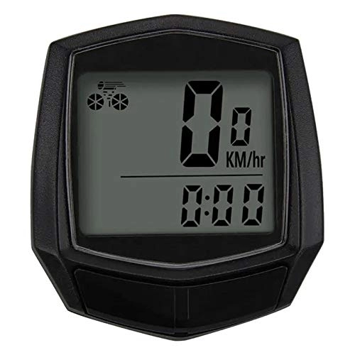 Cycling Computer : Bike Computer Wired Bike Computer Multifunction Waterproof Bicycle Speedometer Odometer Sensor (Color : Black, Size : ONE SIZE)