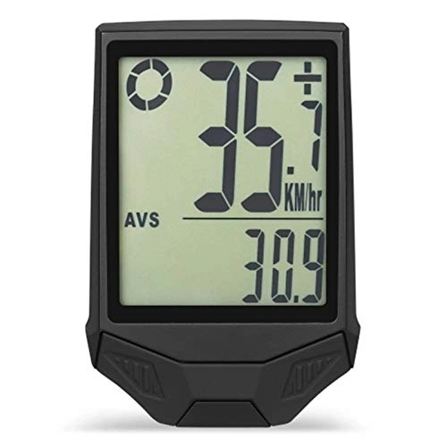 Cycling Computer : Bike Computer Wireless Bike Computer Mountain Bike Speedometer Odometer IPX6 Waterproof Cycling Measurable Temperature Bike Stopwatch for Bicycle Enthusiasts ( Color : Black , Size : ONE SIZE )