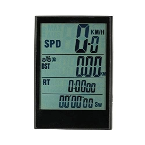 Cycling Computer : Bike Odometer Bike Computer Wireless Bicycle Speedometer Odometer Temperature Backlight Water Resistant For Cycling Riding Multi Function Bike Speedometer (Color : Black Size : ONE SIZE) sunyangde