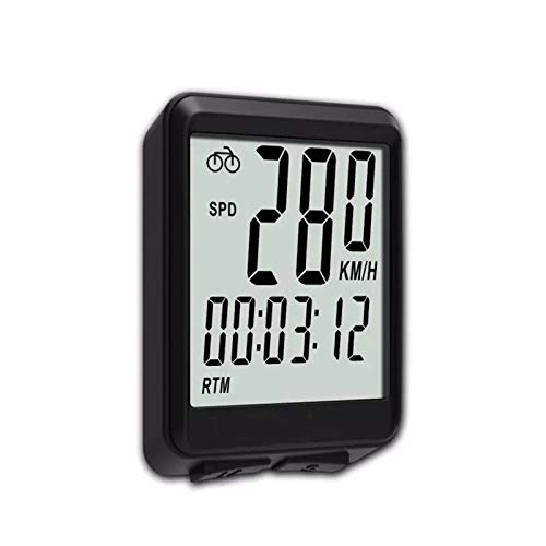 Cycling Computer : Bike Odometer Wireless 15 Functions LCD Digital Odometer Bike Computer Entry Level Computer Bike Computer (Color : Black, Size : ONE SIZE)