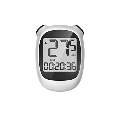 Cycling Computer : Bike Odometer Wireless Bike Computer 1.6inch LCD Display Waterproof USB Rechargeable Cycling Speedometer Odometer - Wh Bike Speedometer (Color : White, Size : ONE SIZE)