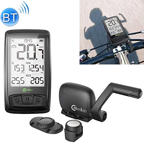 Cycling Computer : Bike Odomter Bicycle Computer MEILAN M4 IPX5 Waterproof Bluetooth V4.0 Wireless Bike Computer Cycling Stopwatch Speedometer Speed Cadence Sensor Odometer With 2.5 Inch Screen, for Tracking Riding Spee