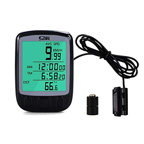 Cycling Computer : Bike SpeedometerBicycle Odometer Speedometer Wired Digital Bike Computer Bike Thermometer Speed Distance Time Measurefor Turbo Trainer Bicycle (Size:Type 1; Color:Black)