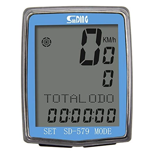 Cycling Computer : Bike SpeedometerWired / Wireless Bike Computer Waterproof LCD Display Bike Odometer Speedometerfor Bicycle Enthusiasts (Size:Wireless ; Color:Blue)