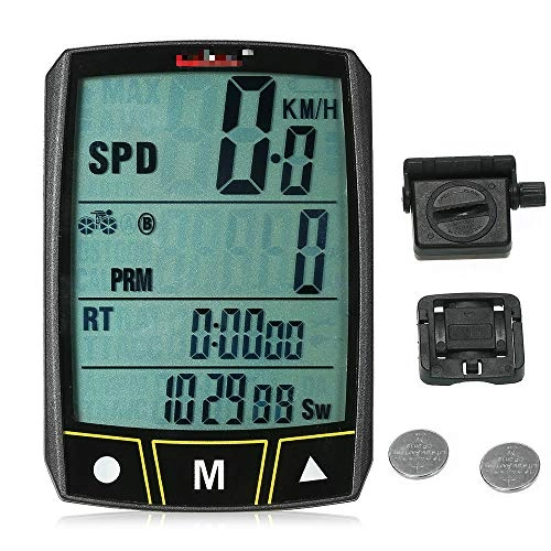 Cycling Computer : Bike SpeedometerWireless / Wired LED Backlight Bike Odometer Waterproof Bike Stopwatch Sensor With LCD Displayfor Turbo Trainer Bicycle (Size:Wired ; Color:Black)