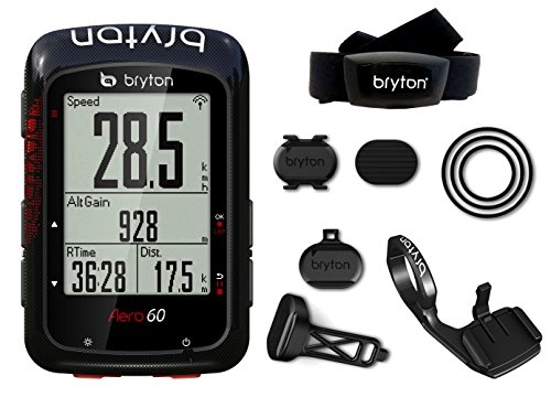 Cycling Computer : Bryton Aero 60T, Computer GPS Unisex - Adult, Black, M