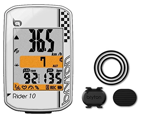Cycling Computer : Bryton Rider 10Computer GPS, White, One Size