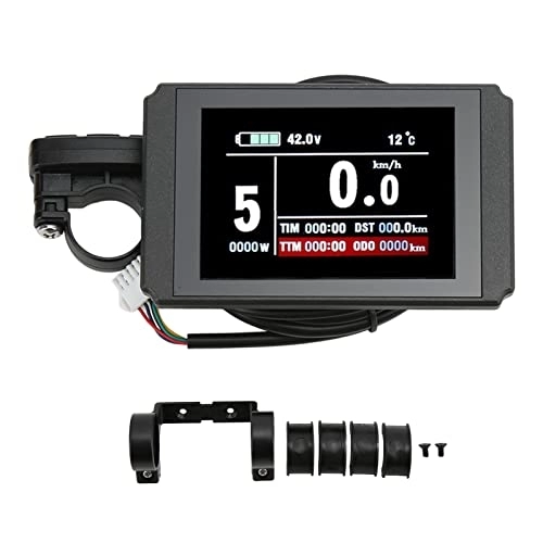 Cycling Computer : BuyWeek Bike Computer, 72V Electric Bicycle Speedometer E-Bike Display Meter LCD8H Display Panel with SM Connector for Electric Bike Conversion
