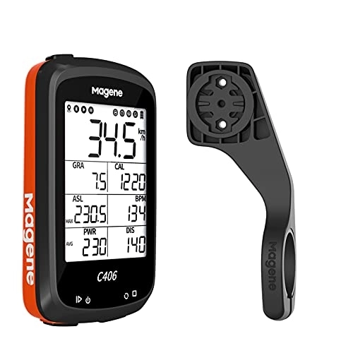 Cycling Computer : C406 Bike Computer with Holder, Waterproof GPS Cycling Computer, Wireless Smart Road Bicycle Monitor, 2.5 Inch LCD Screen