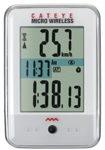 Cycling Computer : CatEye CC-MC200W Micro Wireless Bike Computer white Size:wei