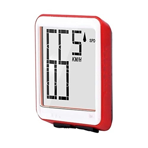 Cycling Computer : ChengBeautiful Bike Computer 12 / 24 Format Transform Wireless Bicycle Computer Visible Data Display (Color : Red, Size : ONE SIZE)