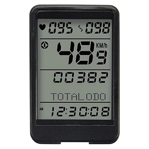 Cycling Computer : ChengBeautiful Bike Computer Cycling Computer Wireless Stopwatch MTB Bike Cycling Odometer Bicycle Speedometer With LCD Backlight - White (Color : Black, Size : ONE SIZE)