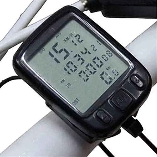 Cycling Computer : ChengBeautiful Bike Computer LED Display Cycling Bicycle Bike Computer Odometer Speedometer (Color : Black, Size : ONE SIZE)