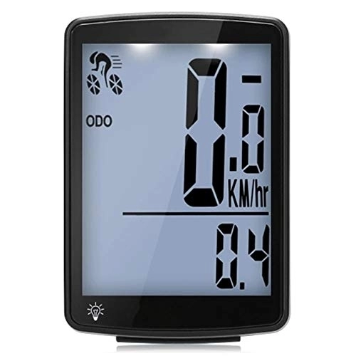 Cycling Computer : ChengBeautiful Bike Computer Wireless Bike Computer Multi Functional LCD Screen Bicycle Computer Mountain Bike Speedometer Odometer (Color : White, Size : ONE SIZE)