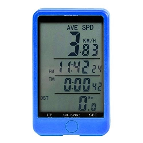 Cycling Computer : CHENSHJI Waterproof Bicycle Computer With Backlight Wireless Bicycle Computer Bike Speedometer Odometer Bike Stopwatch Cycling Computers (Color : Blue2, Size : ONE SIZE)