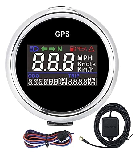 Cycling Computer : CRTYY Boat Accessories 52mm / 2in Gps Speedometer Lcd Speed Gauge Odometer Adjustable Mileage Trip Counter Boat Accessory Replacement For Motorcycle Boat 12v 24v，Waterproof Gps Speedometer