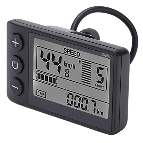 Cycling Computer : CUEA Bicycle Display Meter, Electric Bicycle LCD Display Panel 24V 36V 48V Control Panel with Waterproof Plug, Backlight Display, Bike Computer for Electric Bicycle Scooter, for Speed and Distance